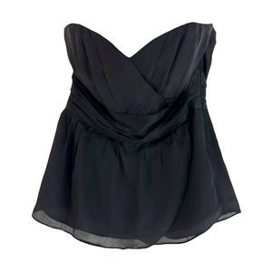 White House Black Market Bustier Strapless Black 0